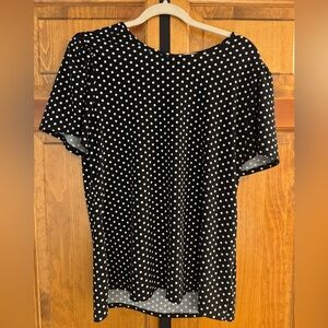 Philosophy Black and White Polka Dot Blouse